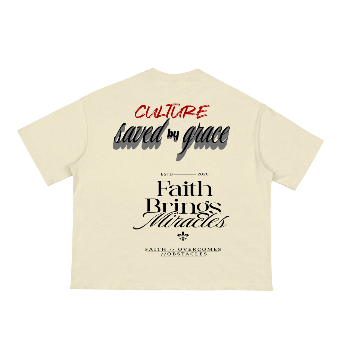 Faith over Fear -Classic Loose Boxy Tee